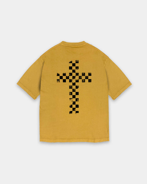 CHECKERED CROSS BOX TEE