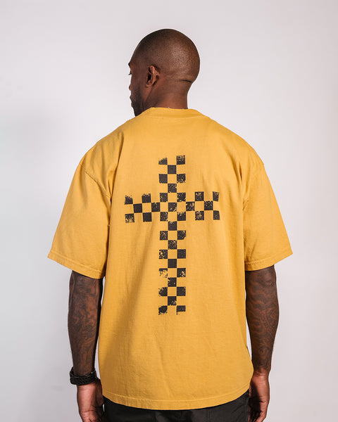 CHECKERED CROSS BOX TEE